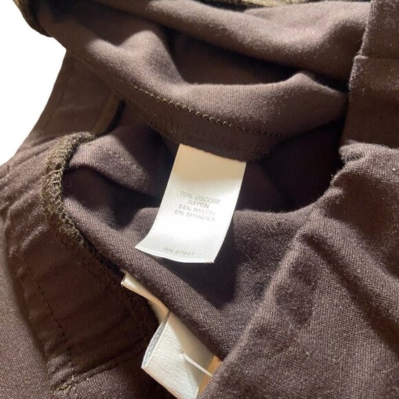 J.JILL Women's Brown Ponte Slim Leg Pull-On Pants Size XS Hi Rise Knit Leggings - Picture 8 of 8